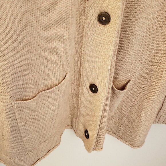 Eddie Bauer Soft and Cozy Tan Lambswool Blend Long Sleeve Cardigan Size XXLT  NW - Picture 4 of 12